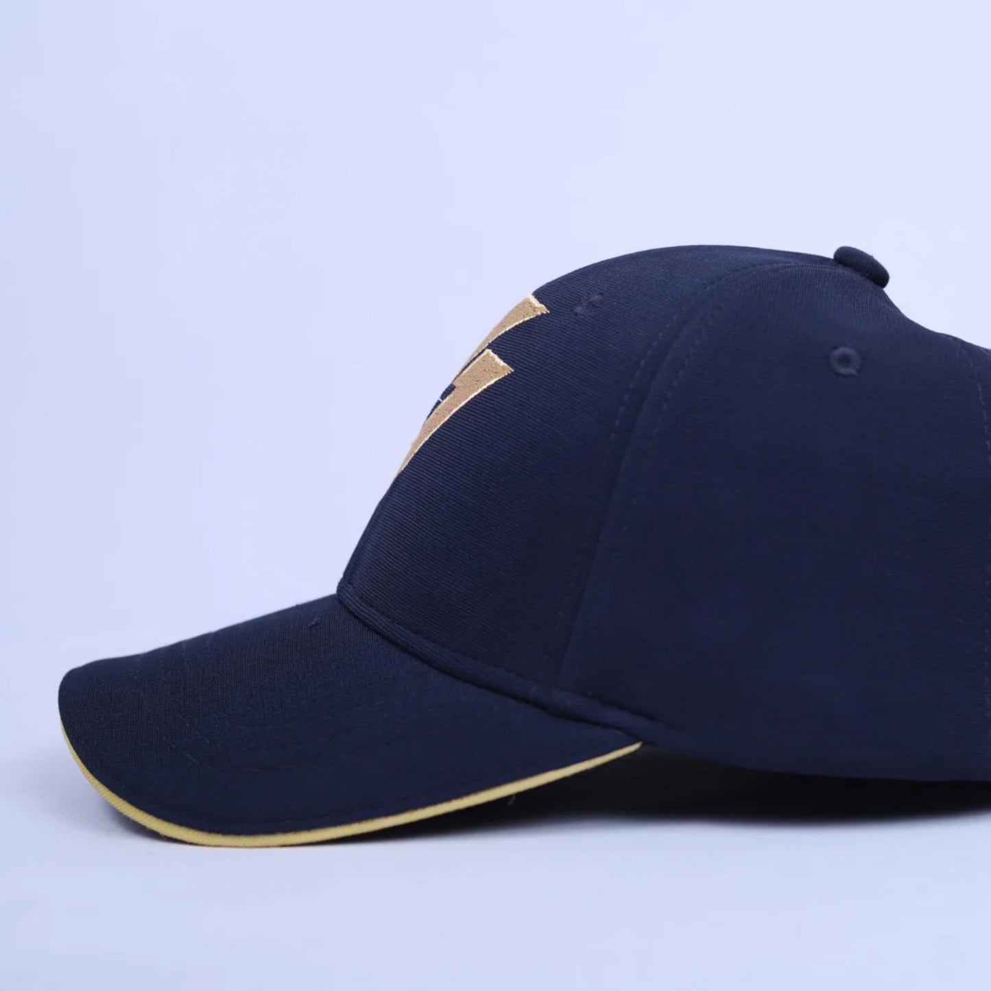 Navy Army Blue Cap With Gold Pipings & Embossing