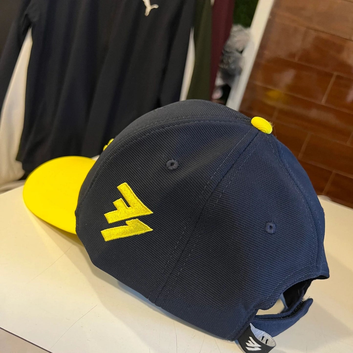 77 Yellow Navy Flexi Premium Cap