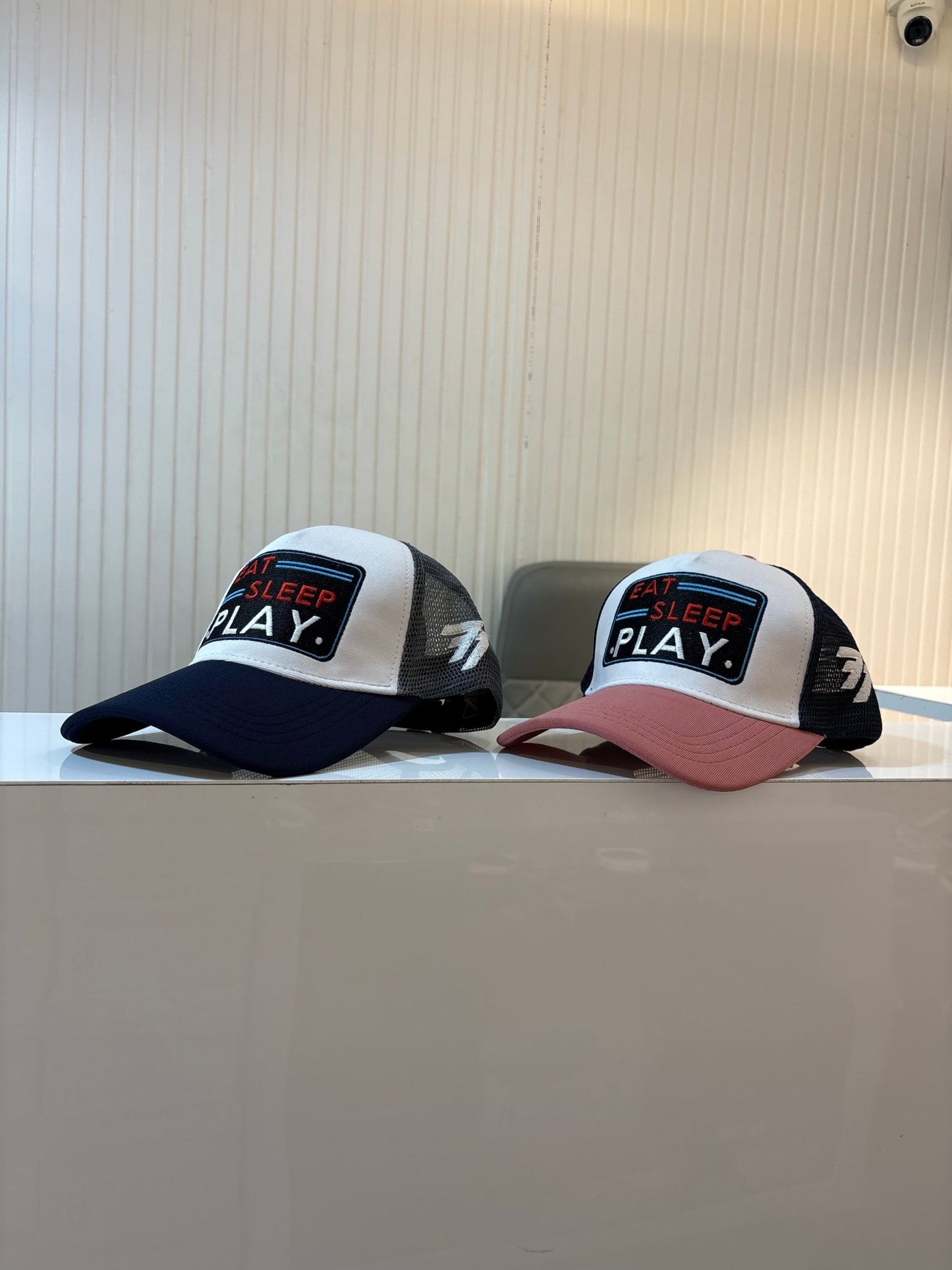 EAT•SLEEP•PLAY CAP - WHITE NAVY NETTED - 77sports in
