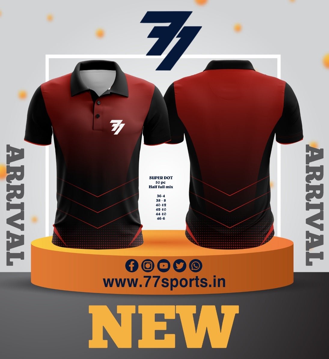 NEW 2025 Launch - FRONT BACK SUBLIMATION JERSEYS PREMIUM FABRIC - 77sports in