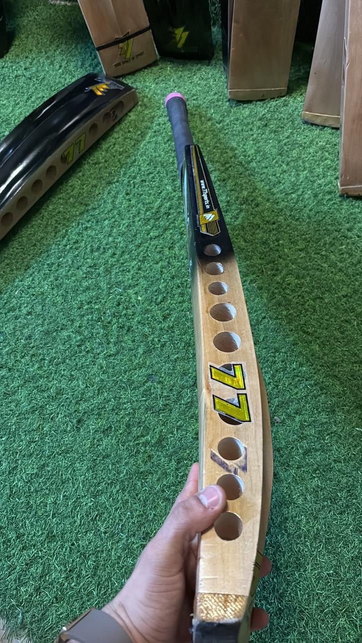 Non scoop side holed bat - Destroyer gold Jumbo blade hard tennis - 77sports in