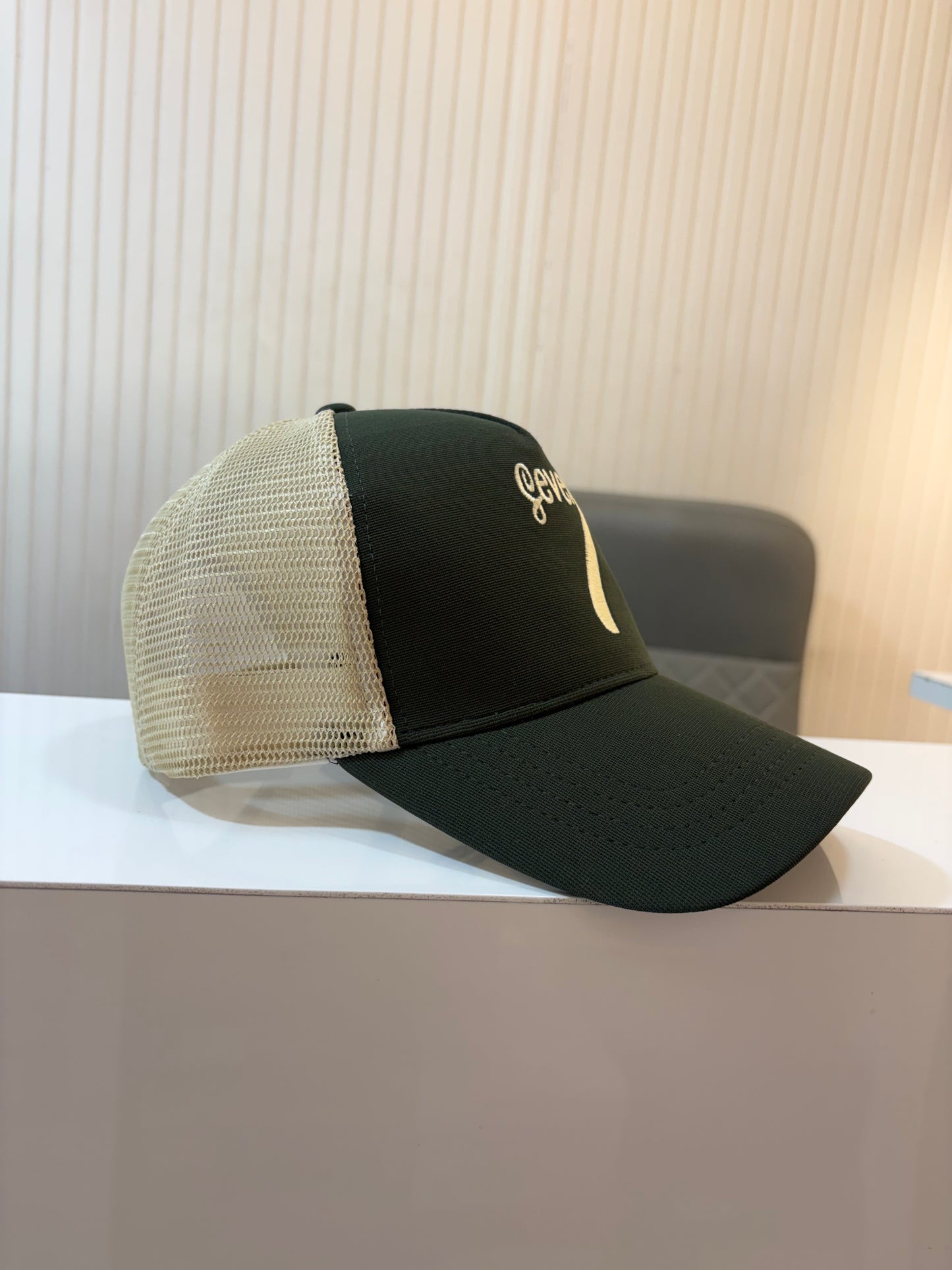 Seven 7 - Olive beige netted flexi premium cap