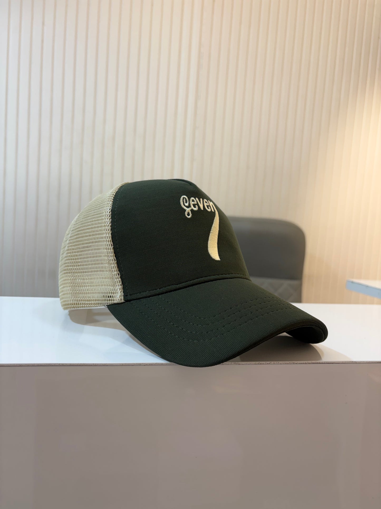 Seven 7 - Olive beige netted flexi premium cap