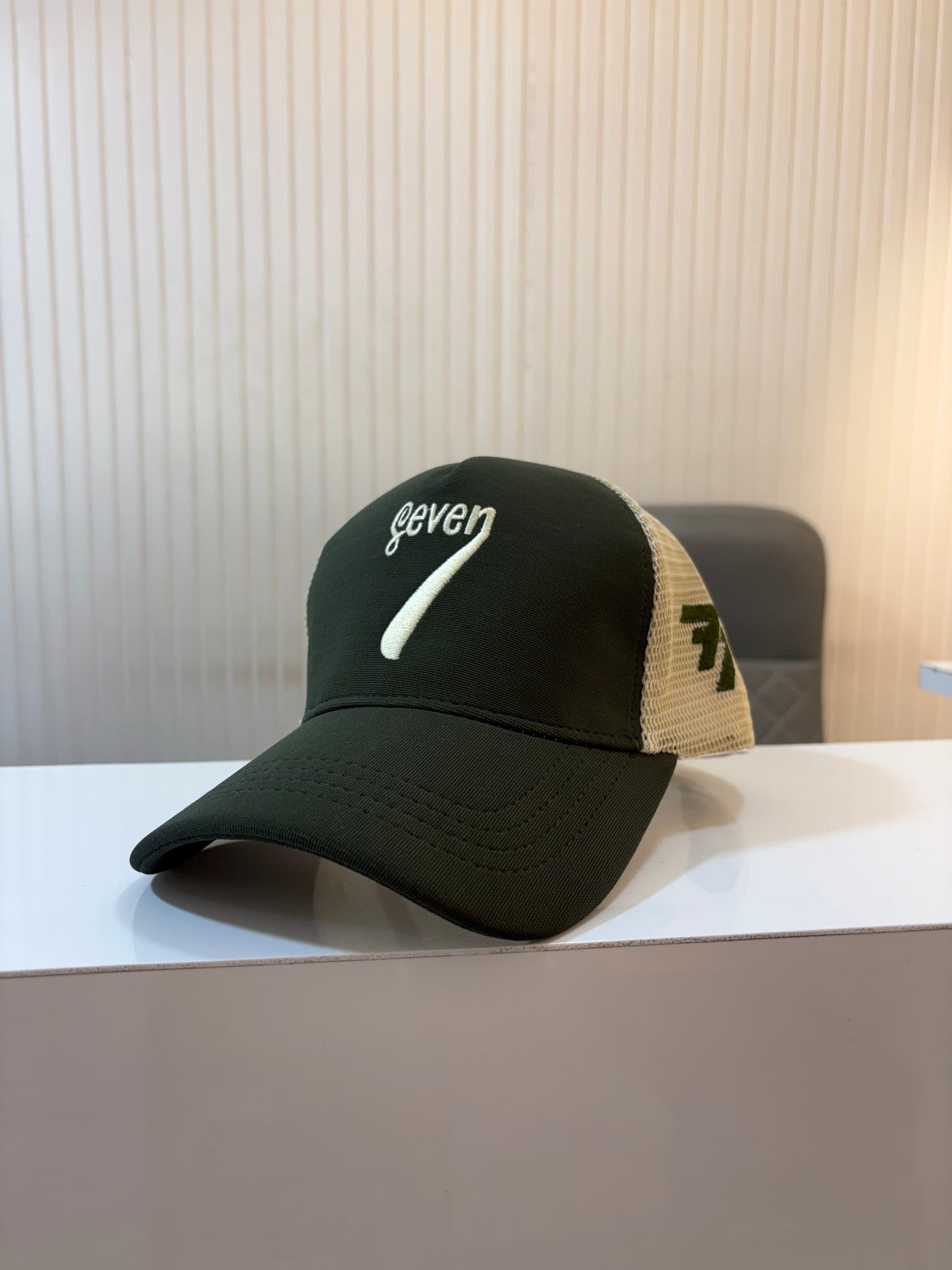 Seven 7 - Olive beige netted flexi premium cap