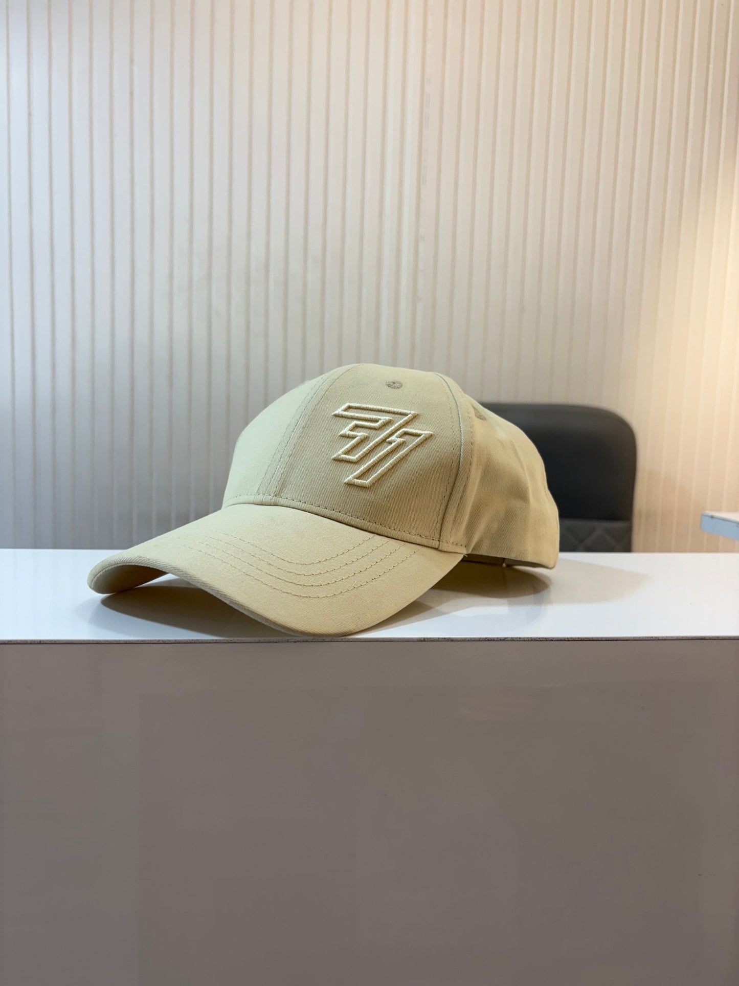 77 side ebrace pure cotton cap - BEIGE - 77sports in