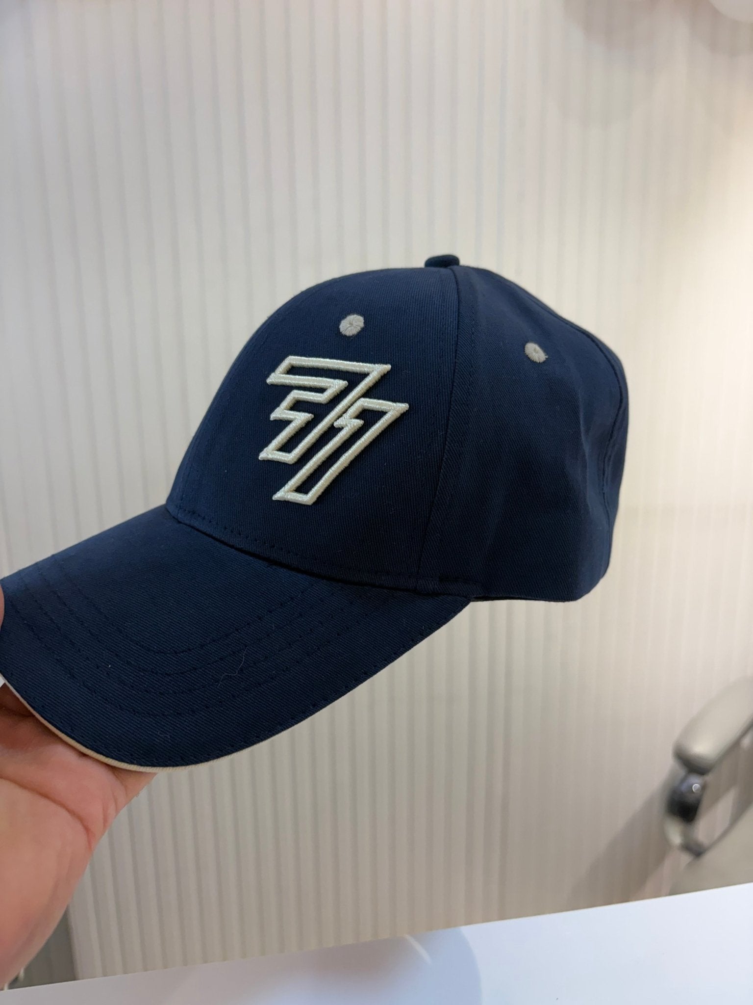 77 Stud Cap - navy blue - side logo cotton cap - 77sports in