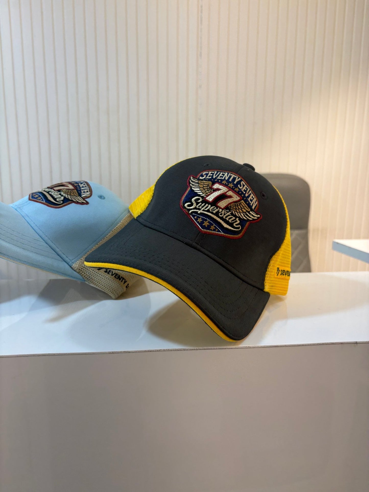 77 SUPERSTAR CAP - DGREY N YELLOW NETTED - 77sports in