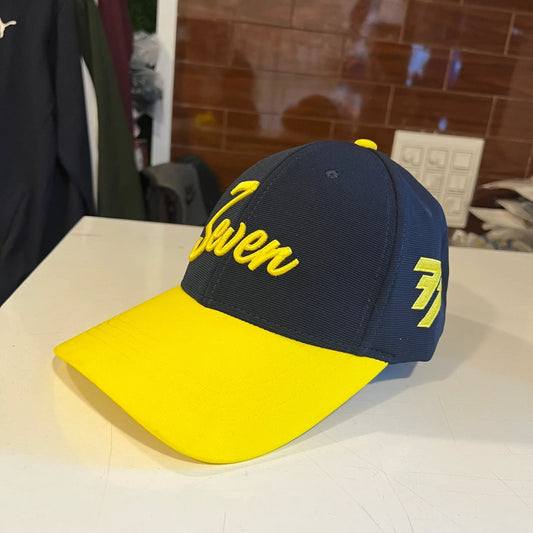 77 Yellow Navy Flexi Premium Cap
