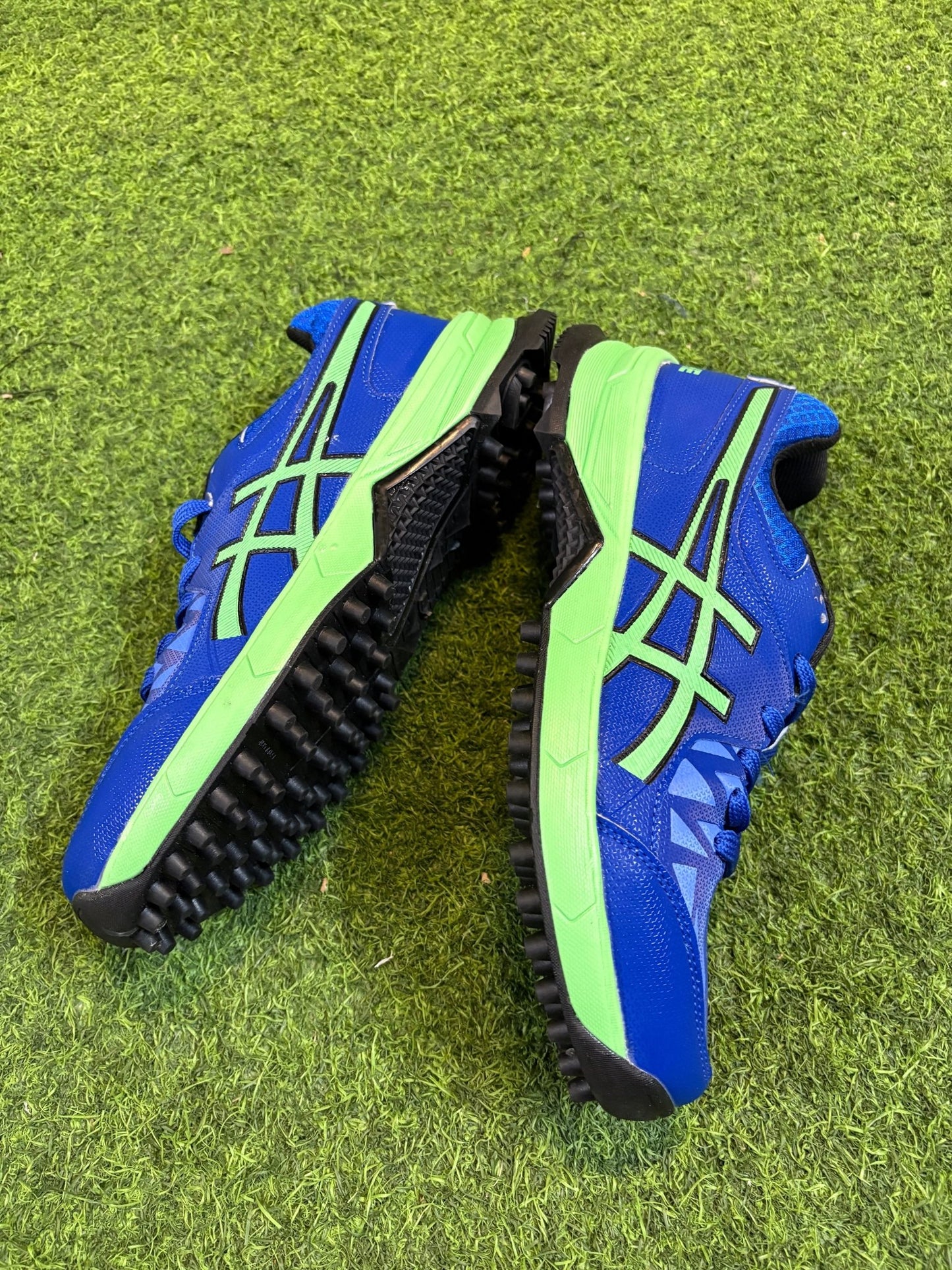 ASICS 7A QUALITY CRICKET SHOES WITH BOX - GREEN & BLUE - 77sports in