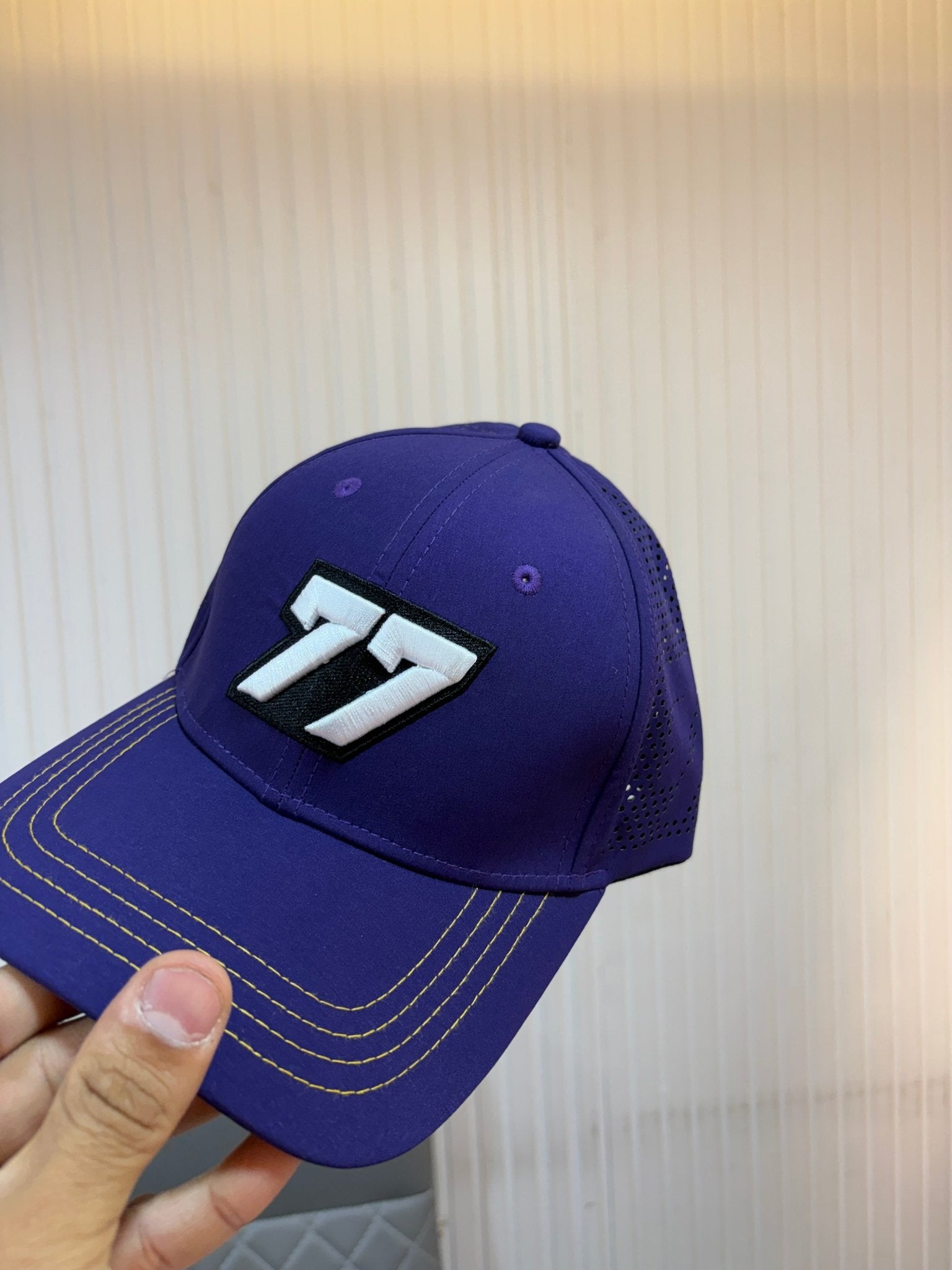 BOLD 77 CAP - NAVY PURPLE - FLEXI AIRHOLE PREMIUM CAP - 77sports in
