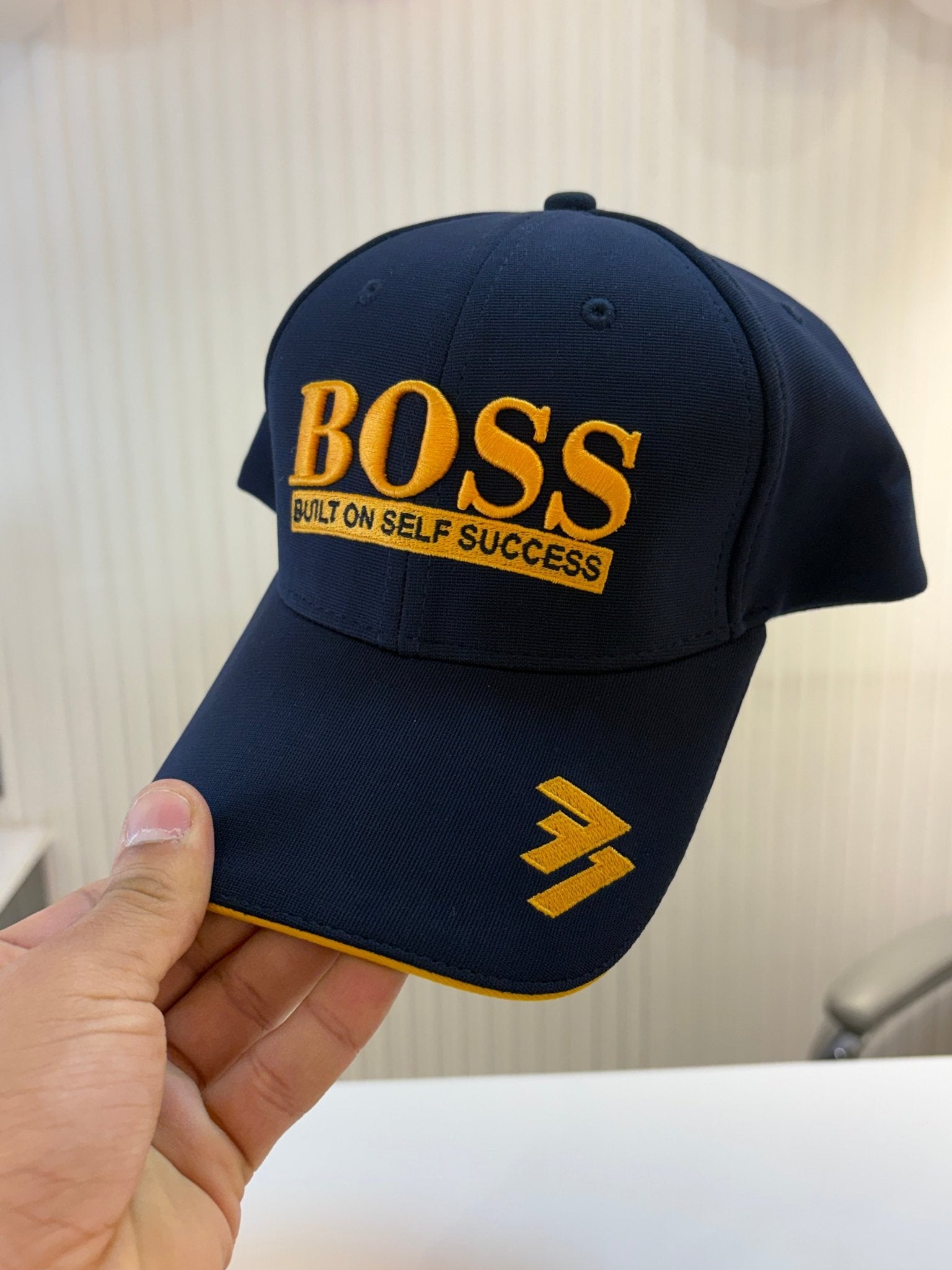 BOSS CAP - NAVY BLUE FLEXI CAP - 77sports in