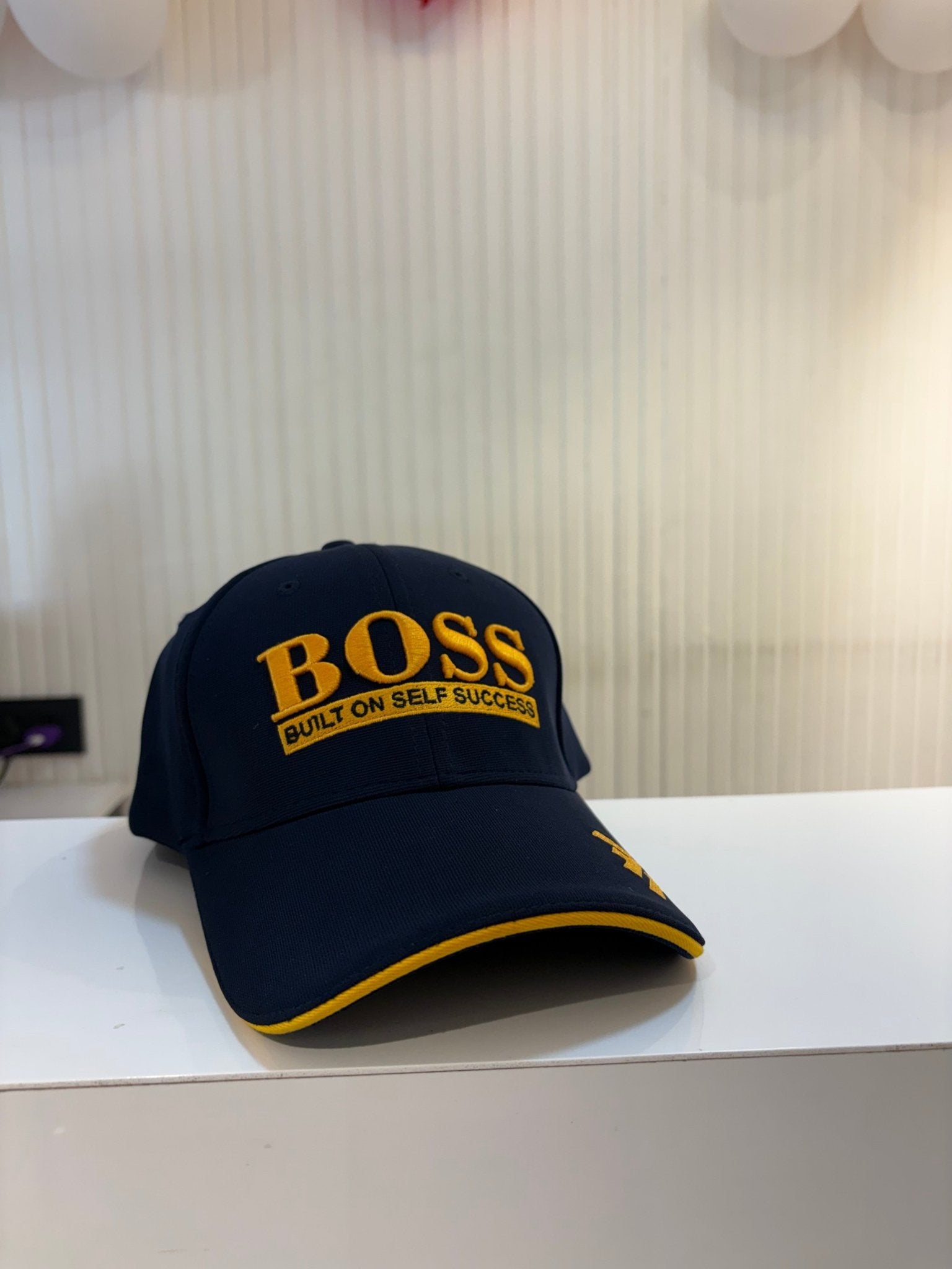 BOSS CAP - NAVY BLUE FLEXI CAP - 77sports in