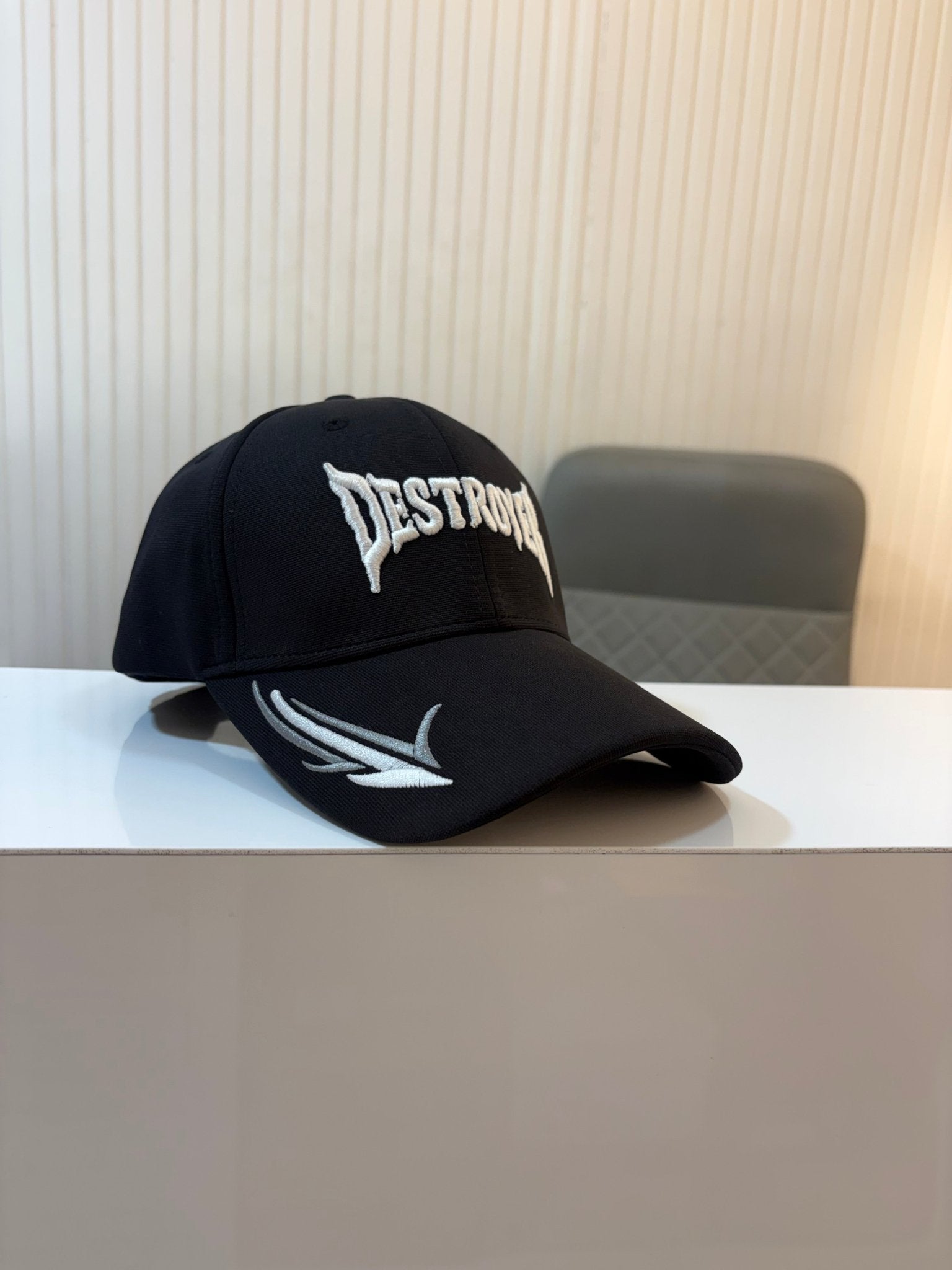 DESTROYER CAP - STUD STYLISH FLEXI BLACK CAP - 77sports in