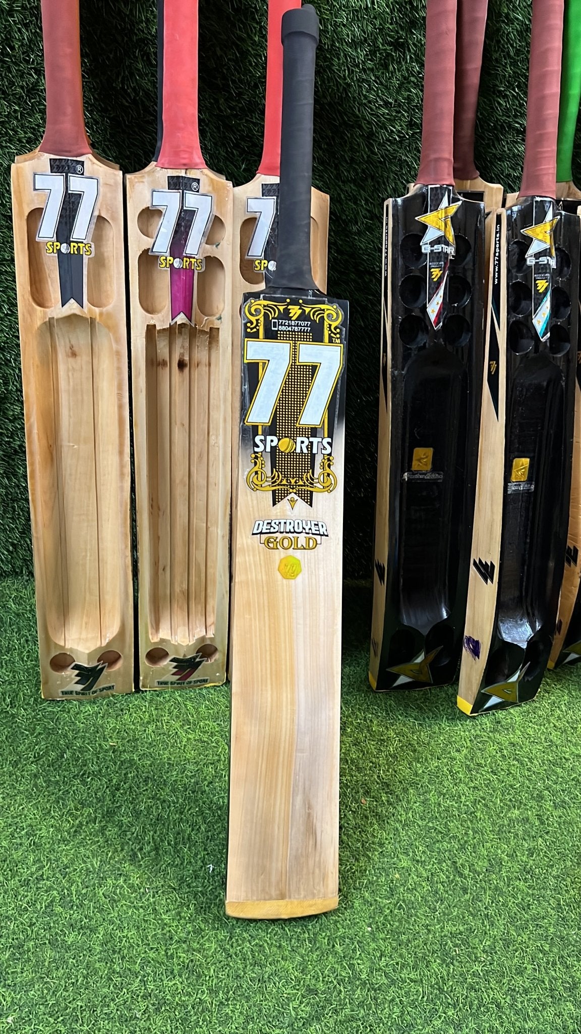 DESTROYER GOLD EDITION HARD TENNIS DOUBLE BLADE BAT - 77sports in