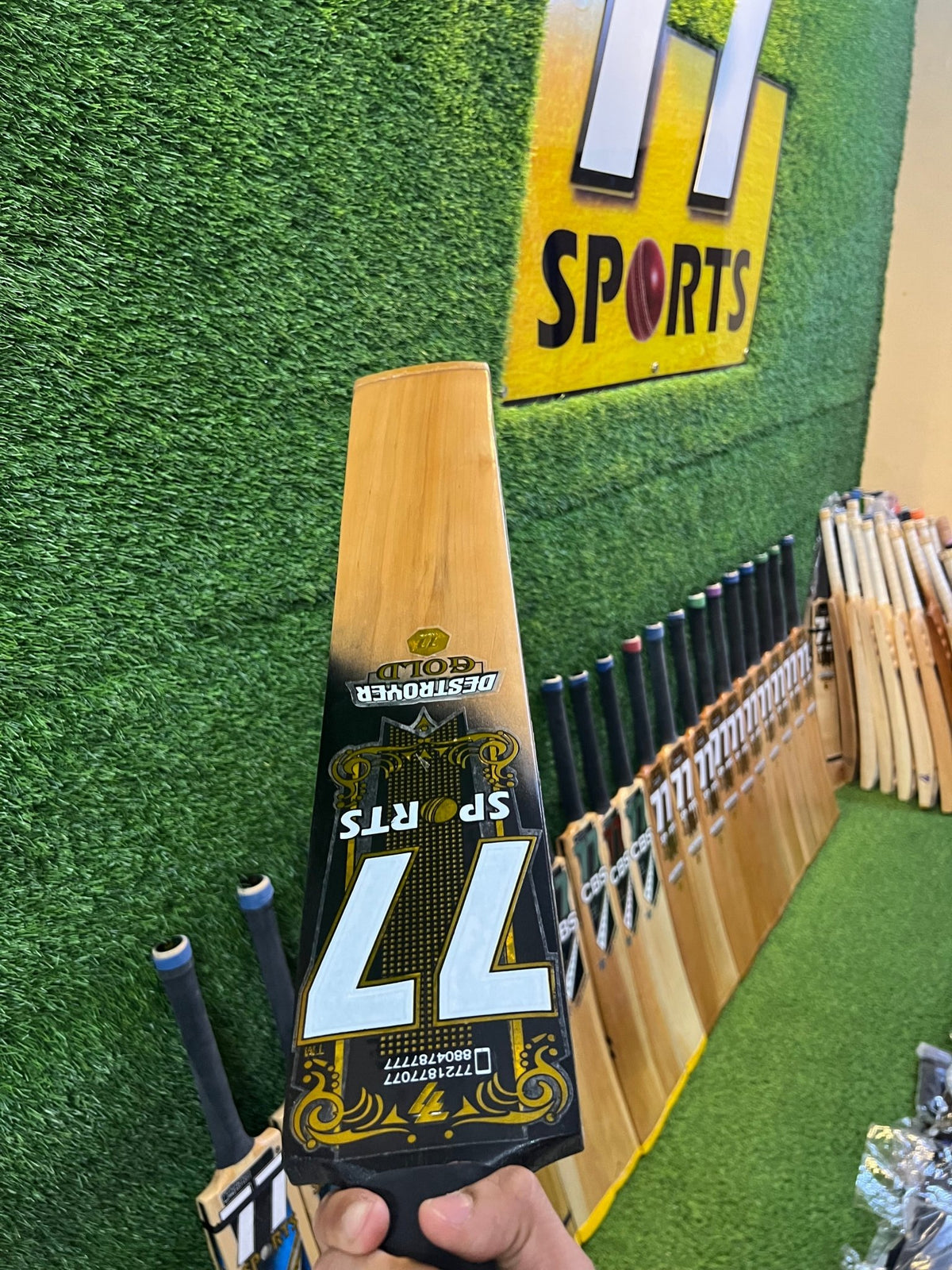 DESTROYER GOLD EDITION HARD TENNIS DOUBLE BLADE BAT - 77sports in