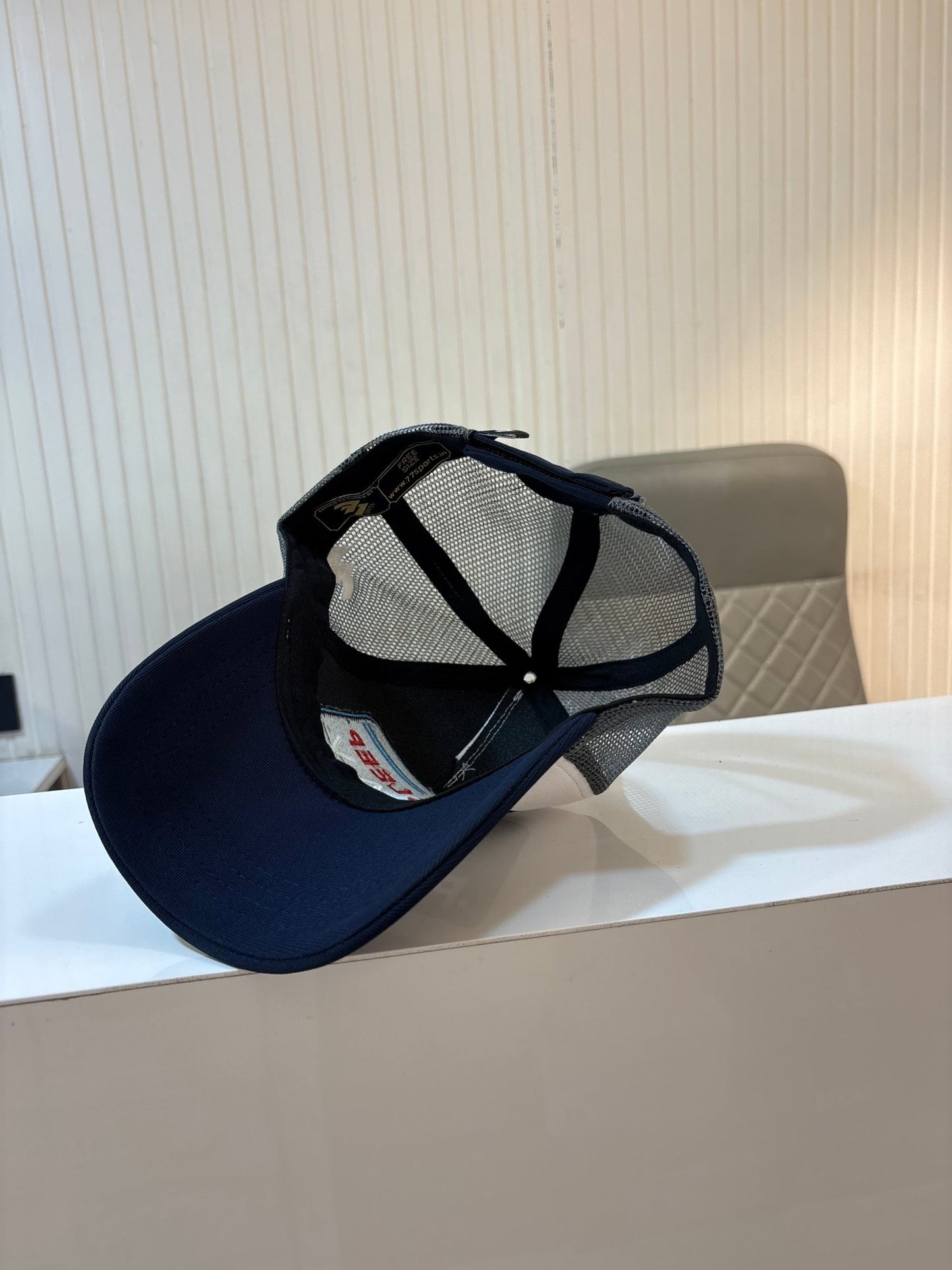 EAT•SLEEP•PLAY CAP - WHITE NAVY NETTED - 77sports in