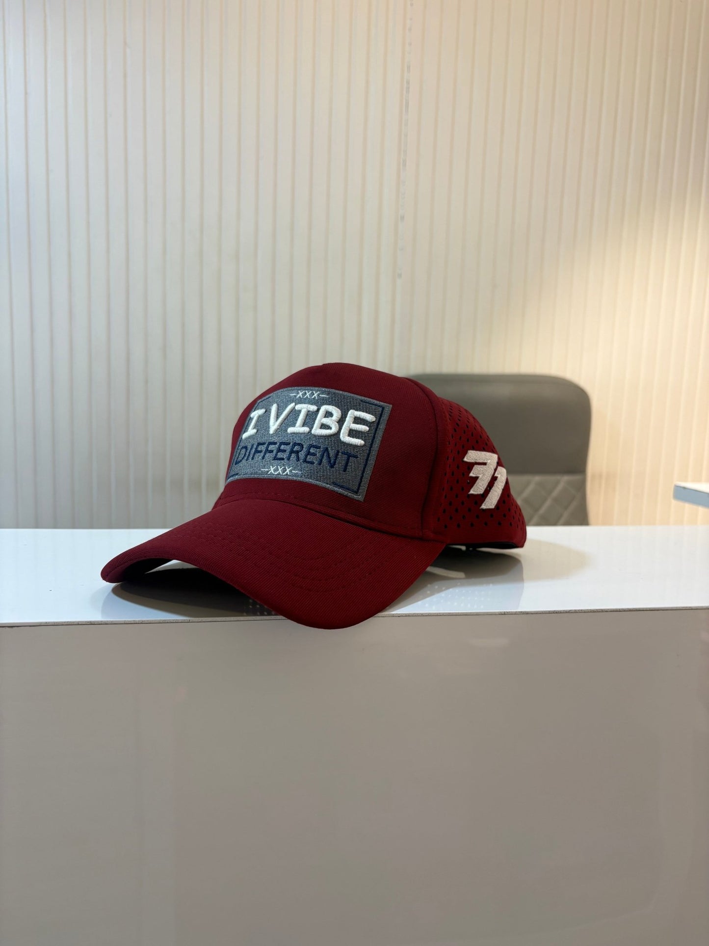 I VIBE DIFFERENT CAP - AIRHOLE MAROON LAVISH - 77sports in