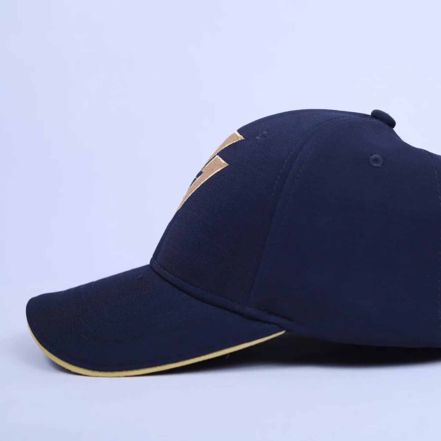 Navy Army Blue Cap With Gold Pipings & Embossing - 77sports in