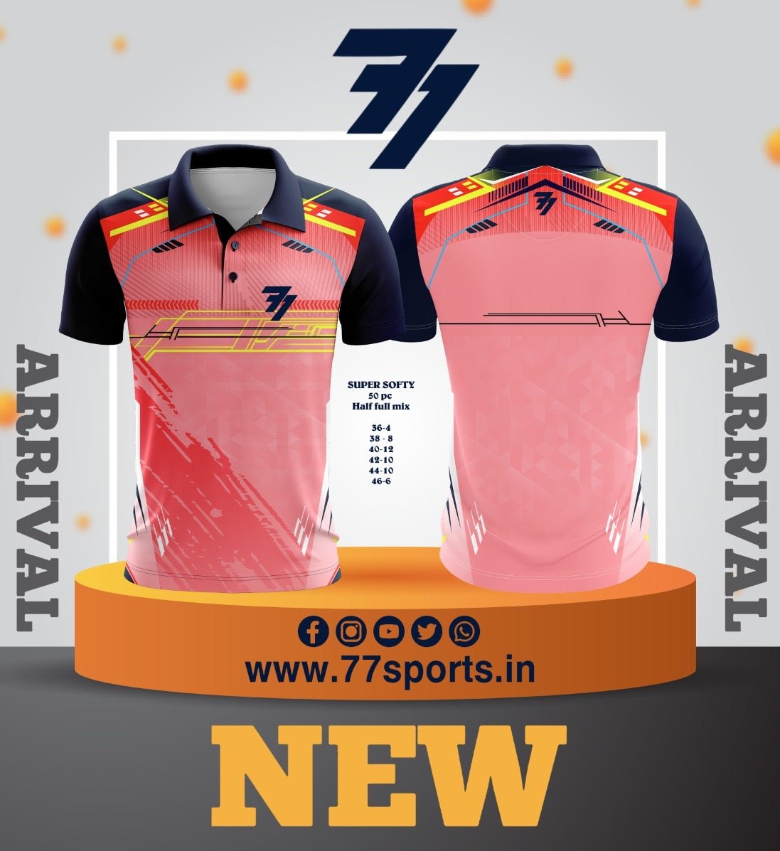 NEW 2025 Launch - FRONT BACK SUBLIMATION JERSEYS PREMIUM FABRIC - 77sports in