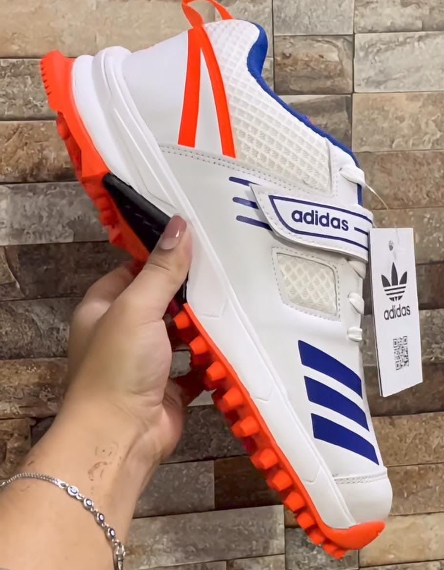 Pecfly Orange Cricket Shoe with strap Addi - 77sports in