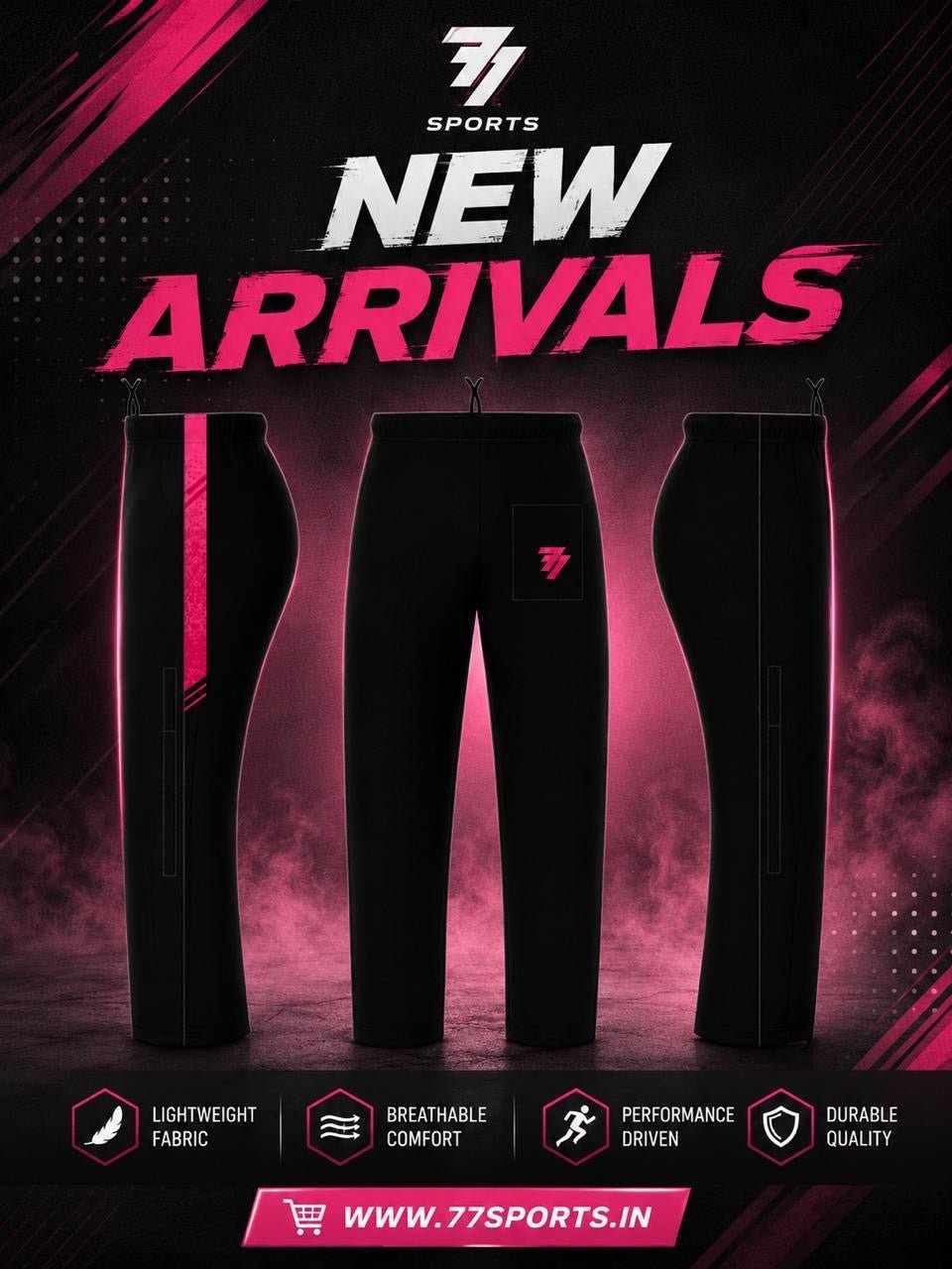 Premium track pants by 77 - 77sports in