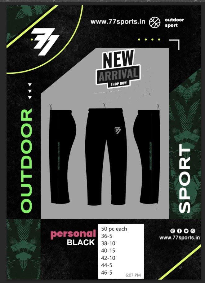 Premium track pants by 77 - 77sports in
