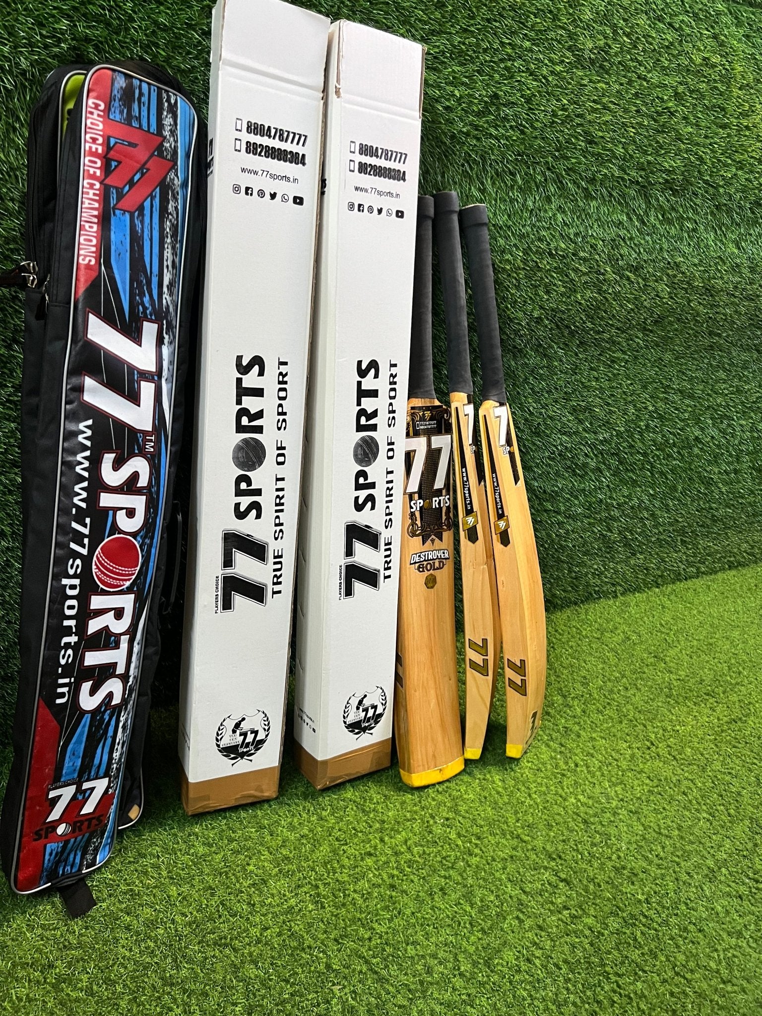 PURE NON SCOOP BAT - 34 inch US SIZE BAT - DESTROYER GOLD EDITION - 77sports in