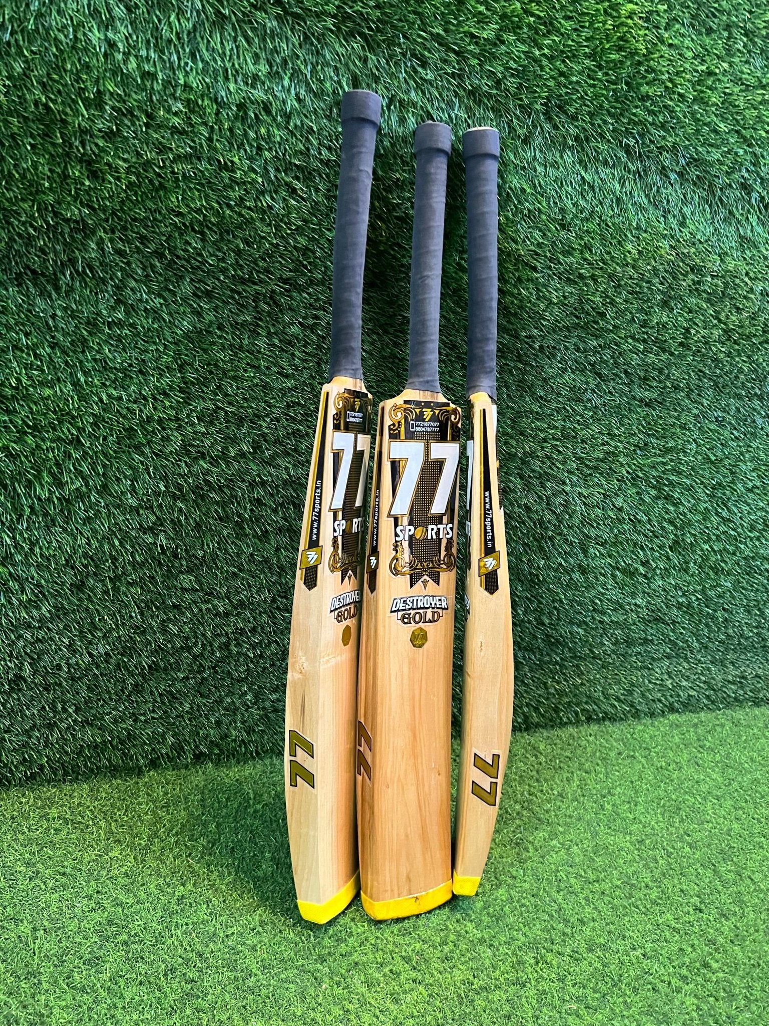 PURE NON SCOOP BAT - 34 inch US SIZE BAT - DESTROYER GOLD EDITION - 77sports in