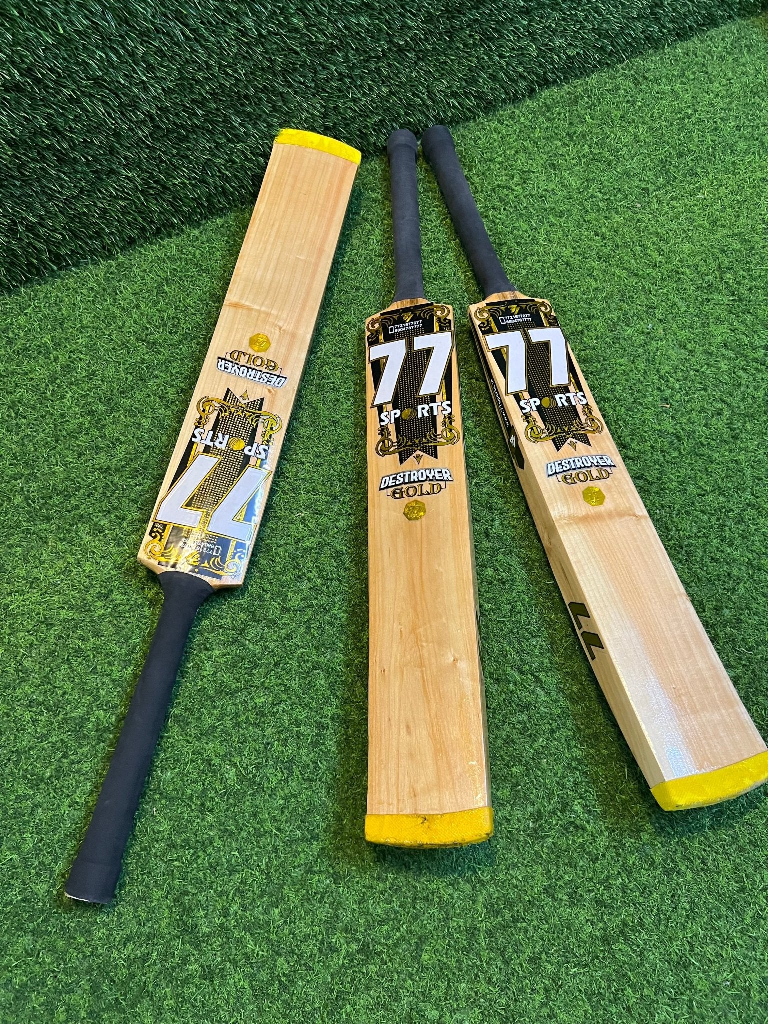 PURE NON SCOOP BAT - 34 inch US SIZE BAT - DESTROYER GOLD EDITION - 77sports in