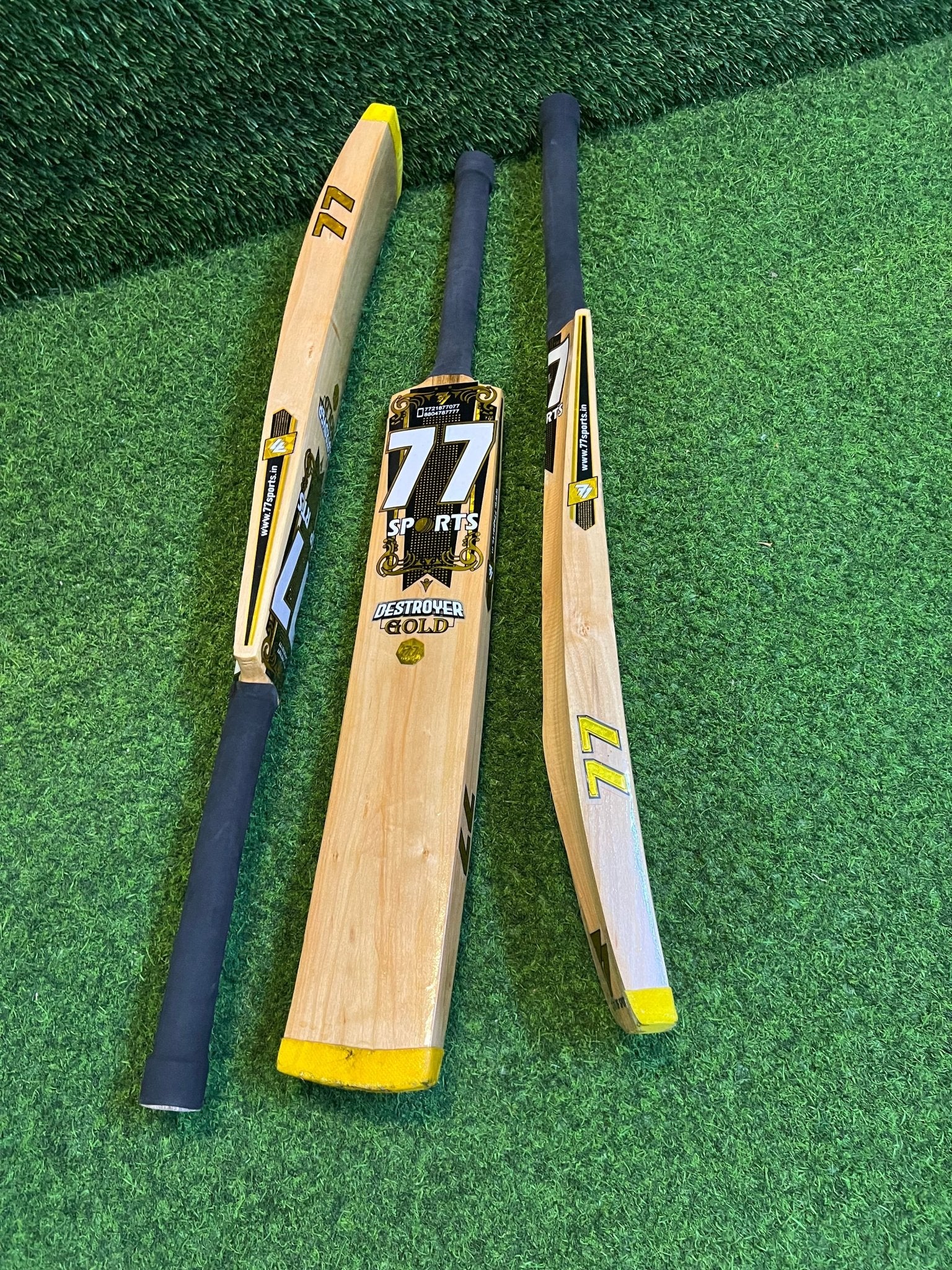 PURE NON SCOOP BAT - 34 inch US SIZE BAT - DESTROYER GOLD EDITION - 77sports in