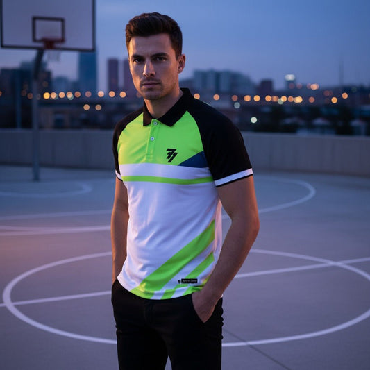 Sports Jersey - Active Green White - 77sports in