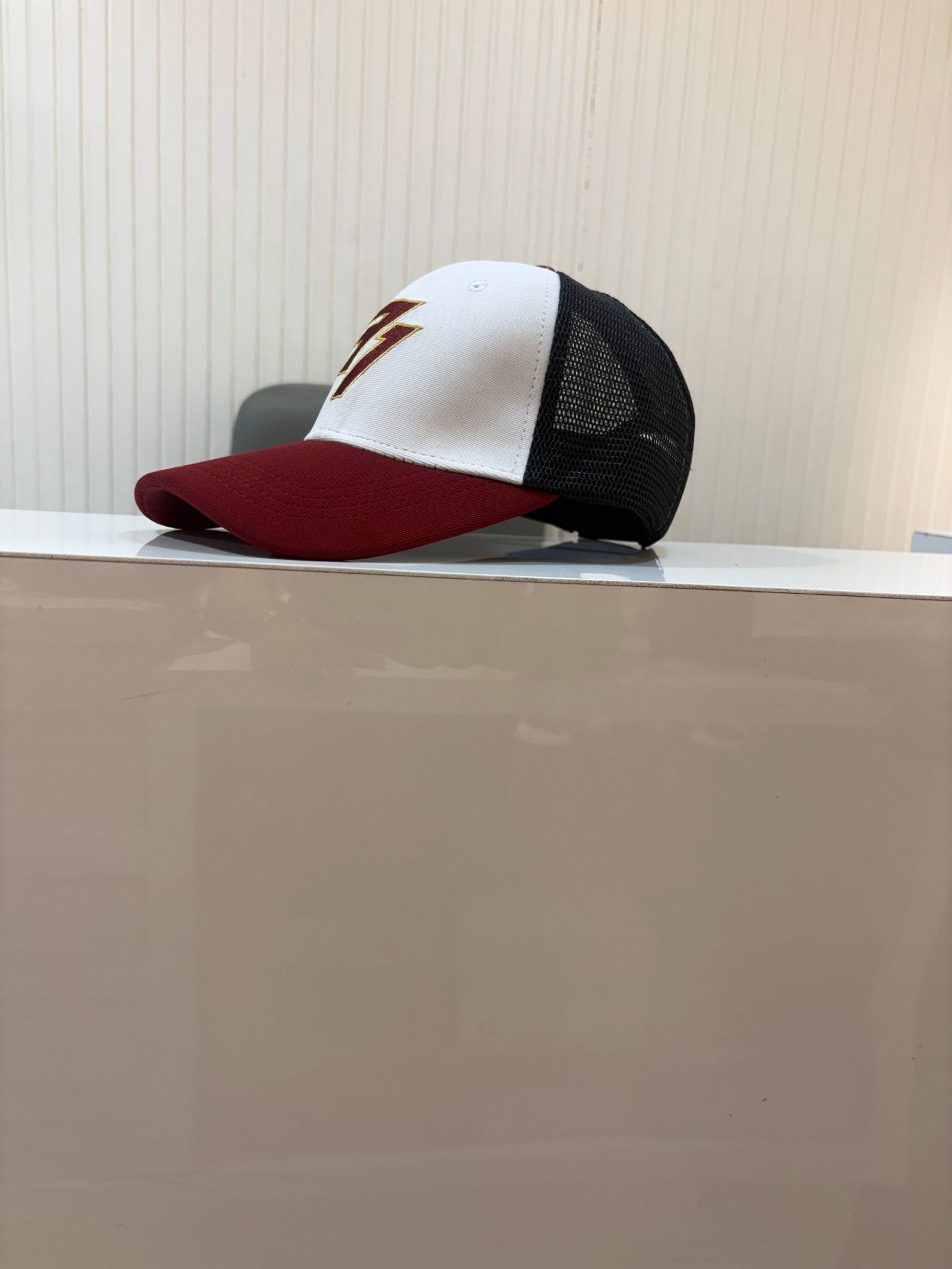 SUMMER COOL SERIES CAP - NETTED WHITE MAROON - 77sports in