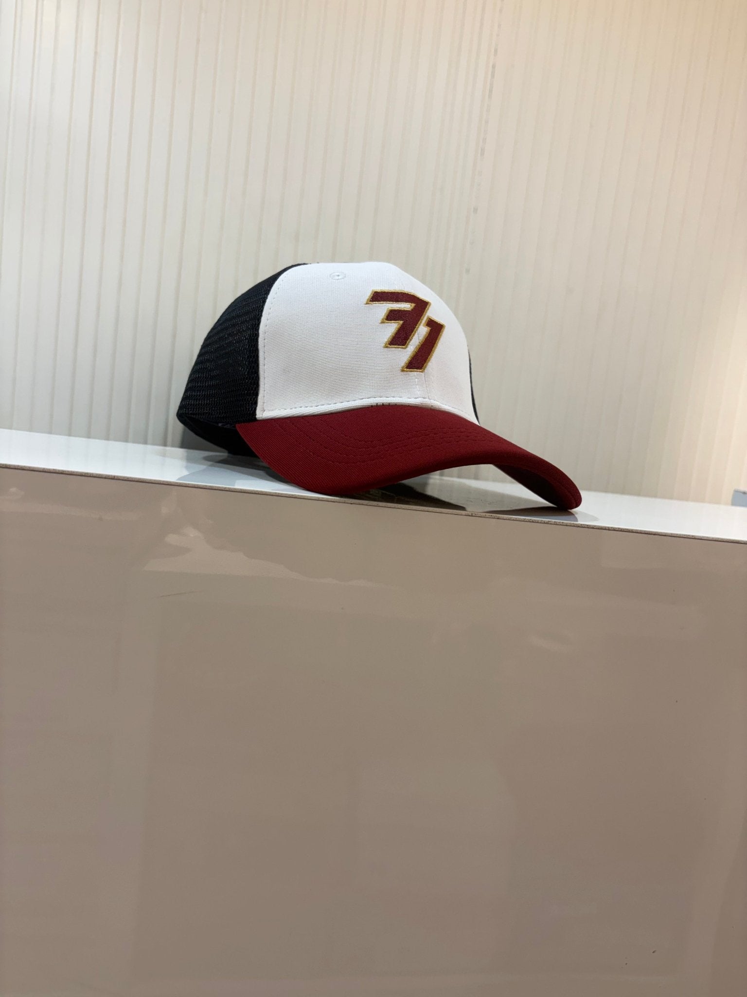 SUMMER COOL SERIES CAP - NETTED WHITE MAROON - 77sports in