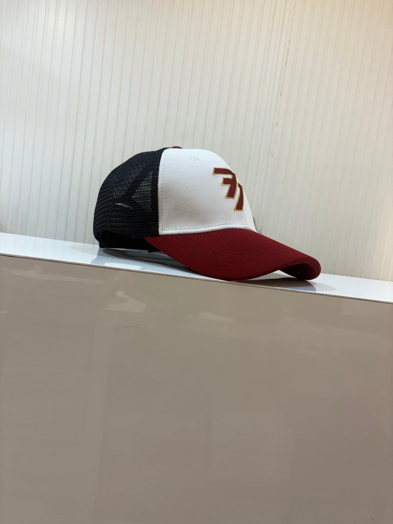 SUMMER COOL SERIES CAP - NETTED WHITE MAROON - 77sports in