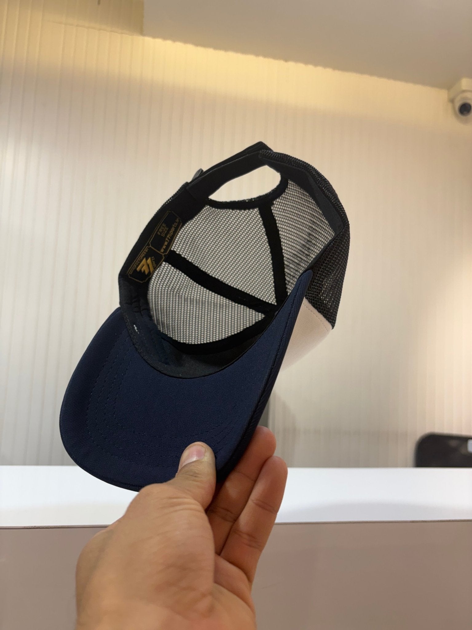 SUMMER COOL SERIES CAP - NETTED WHITE NAVY - 77sports in