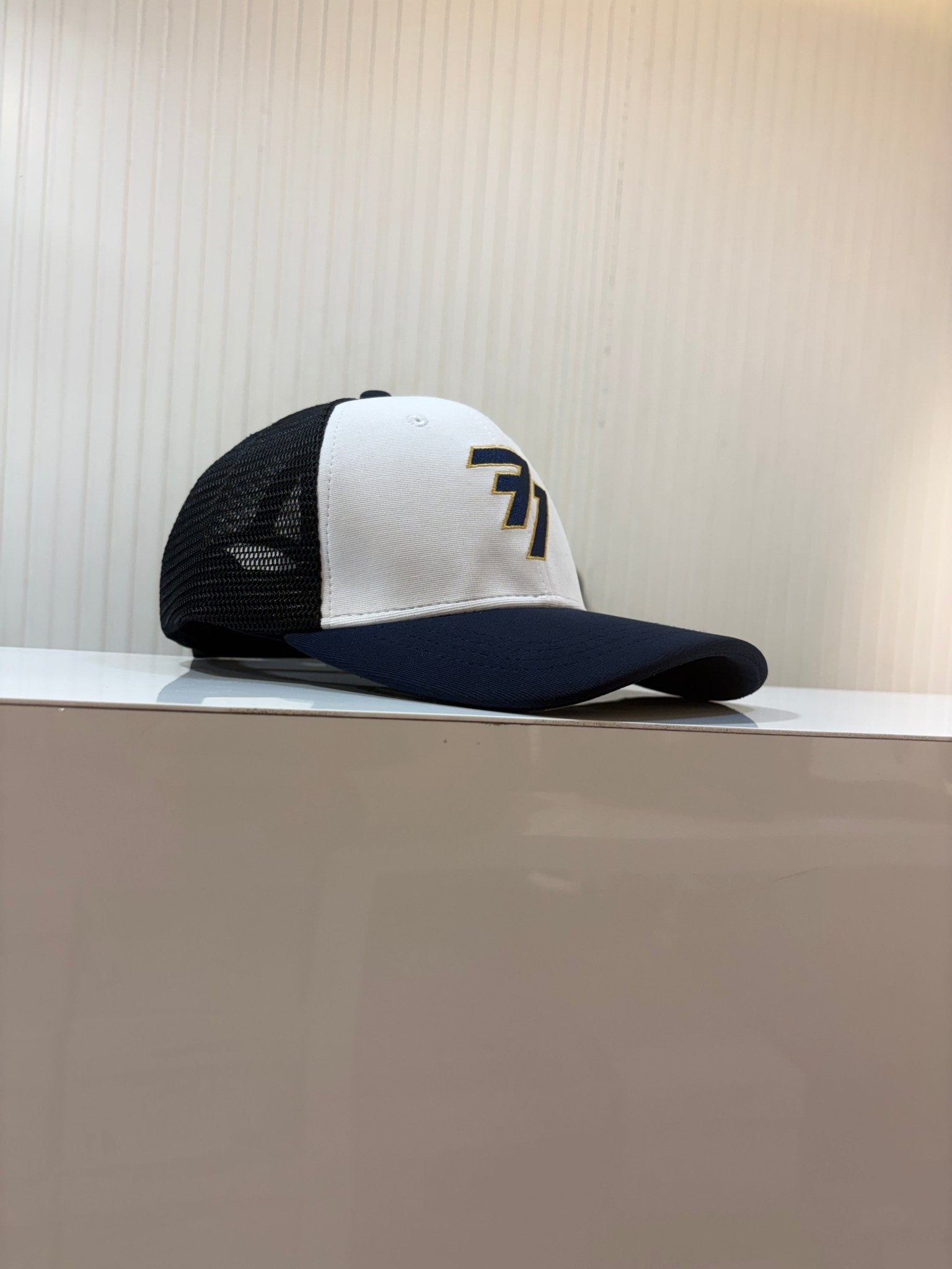 SUMMER COOL SERIES CAP - NETTED WHITE NAVY - 77sports in