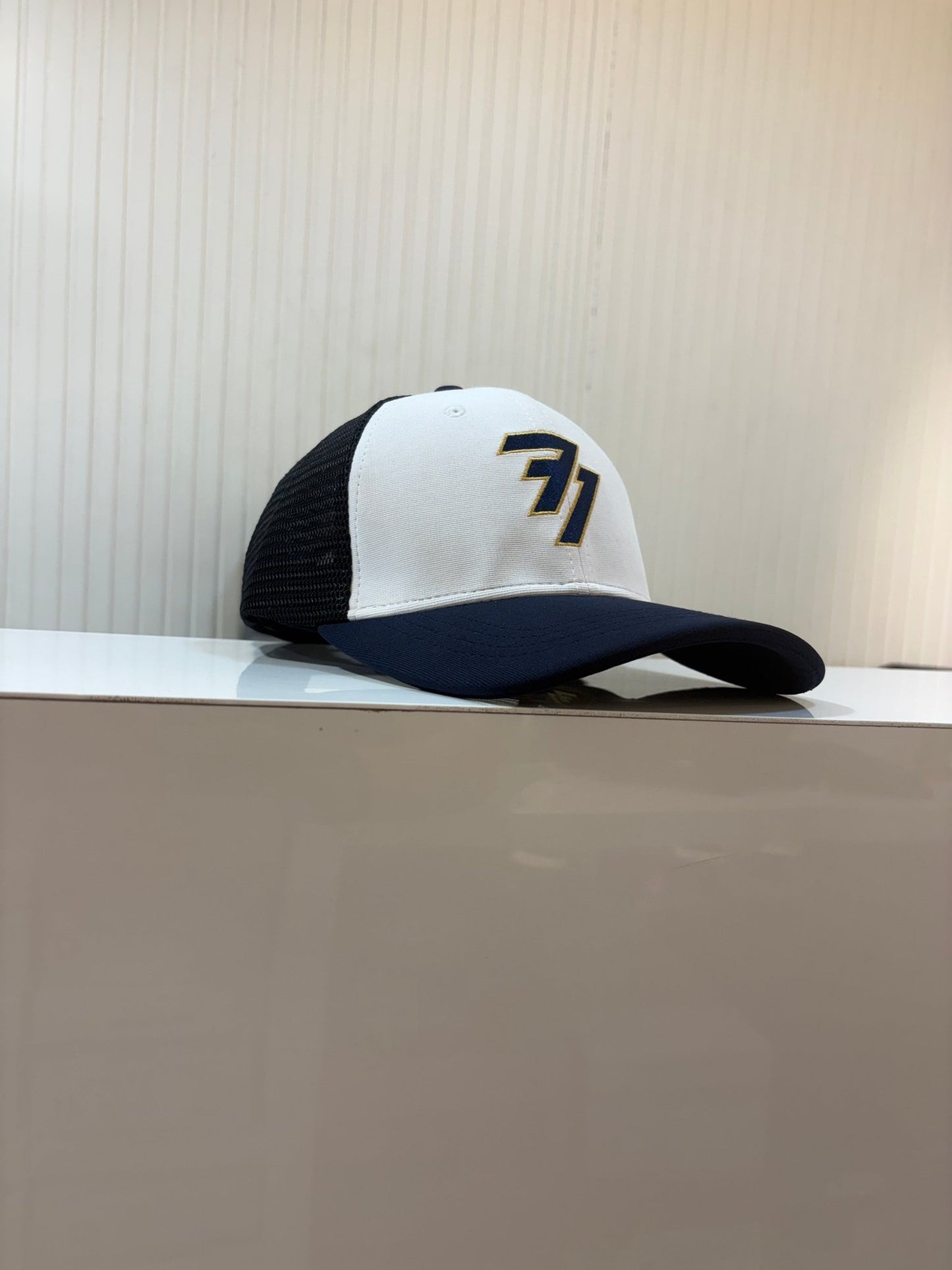 SUMMER COOL SERIES CAP - NETTED WHITE NAVY - 77sports in